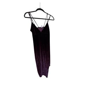 Windsor Plum Velvet Size Large Whimsygoth Fairycore Spaghetti Strap Midi Dress